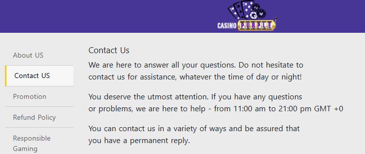 Visit a support page and get assistance at any time