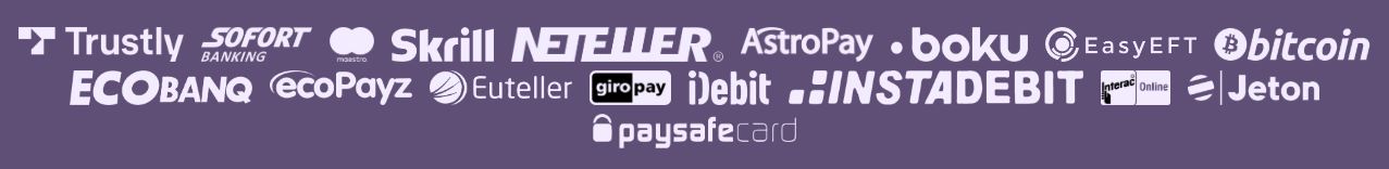 Make fast deposits and withdrawals using trusted payment methods at Casino Purple