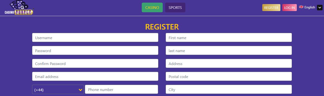 Fill in your personal details to create a new account